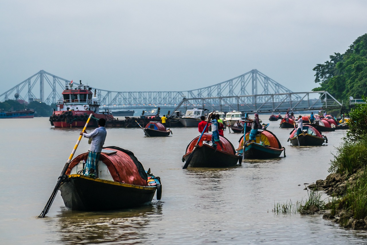 rowing, howrah, river, bridge, kolkata, boats, kolkata, kolkata, kolkata, kolkata, kolkata